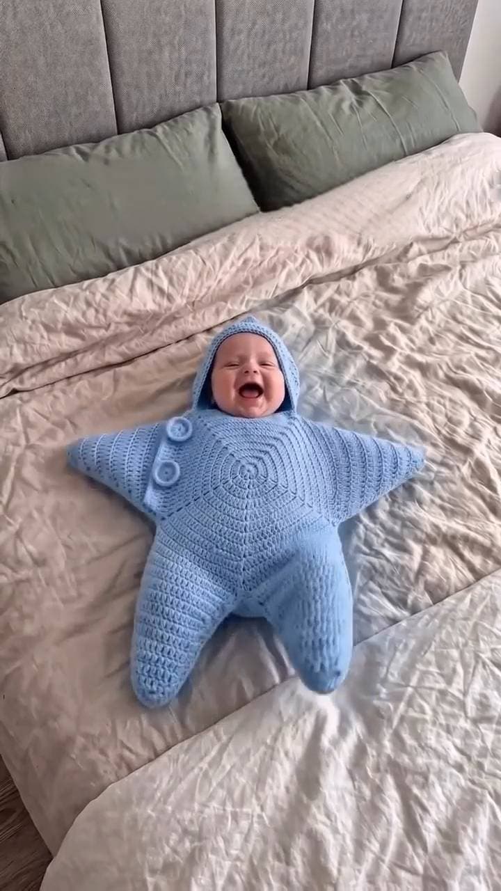 Poster for A cute baby smiling happily.